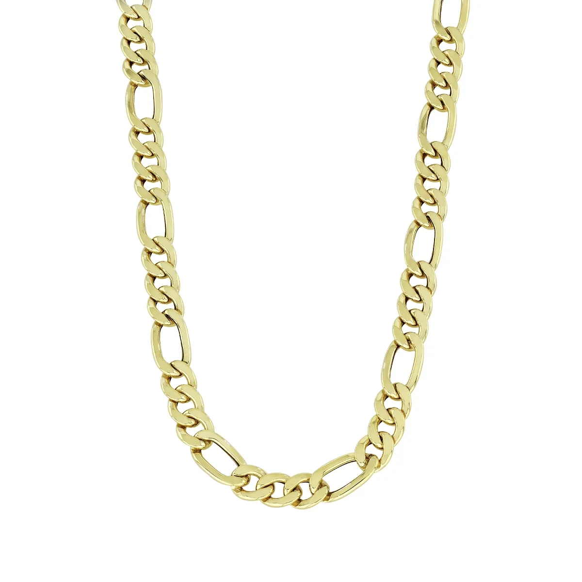Cadena en oro amarillo de 18 Kilates, Figaro 1-3, 60 cm. de largo, 8 mm. de ancho