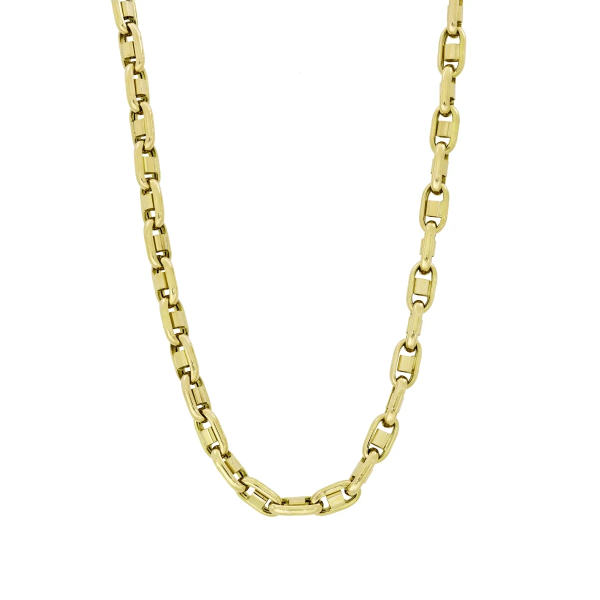 Cadena en oro amarillo de 18 Kilates, Ancla, 50 cm. de largo, 5 mm. de ancho