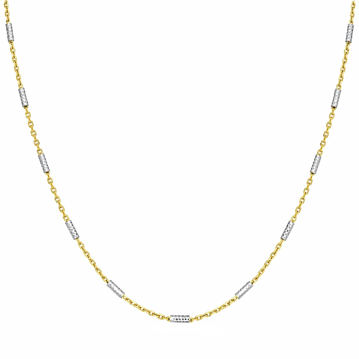 Cadena en oro amarillo de 18 Kilates con visos, 40 cm. de largo, 1 mm. de ancho