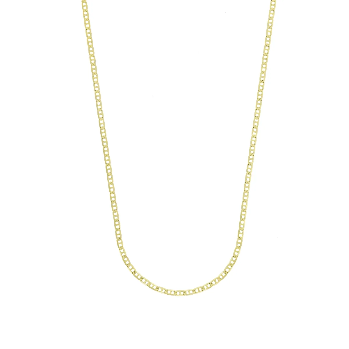 Cadena en oro amarillo de 18 Kilates, Ancla, 50 cm. de largo, 1.50 mm. de ancho