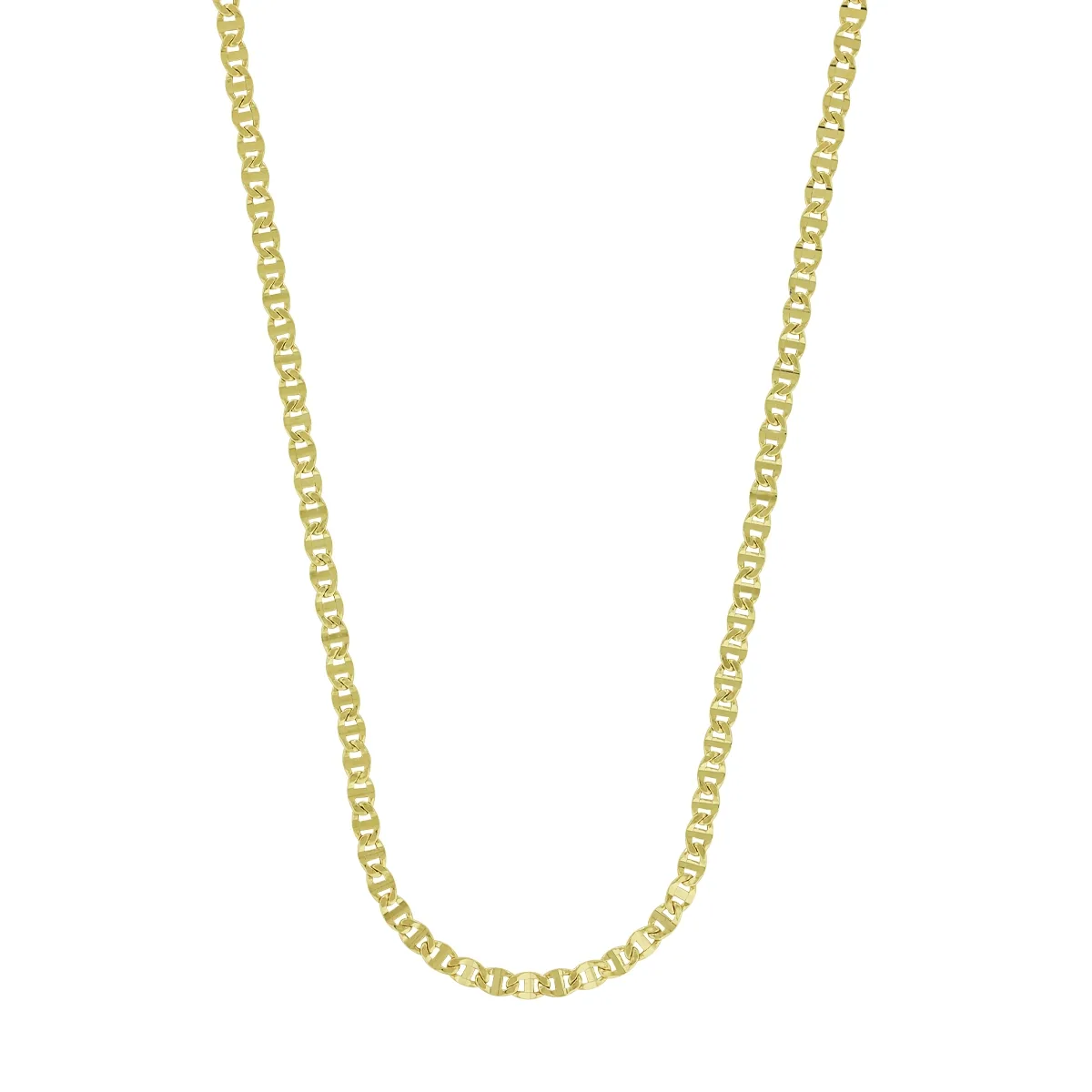 Cadena en oro amarillo de 18 Kilates, Ancla, 60 cm. de largo, 3 mm. de ancho