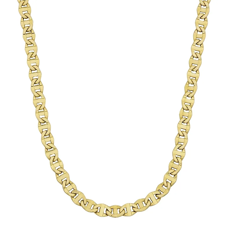 Cadena en oro amarillo de 18 Kilates con visos, Ancla, 60 cm. de largo, 4 mm. de ancho