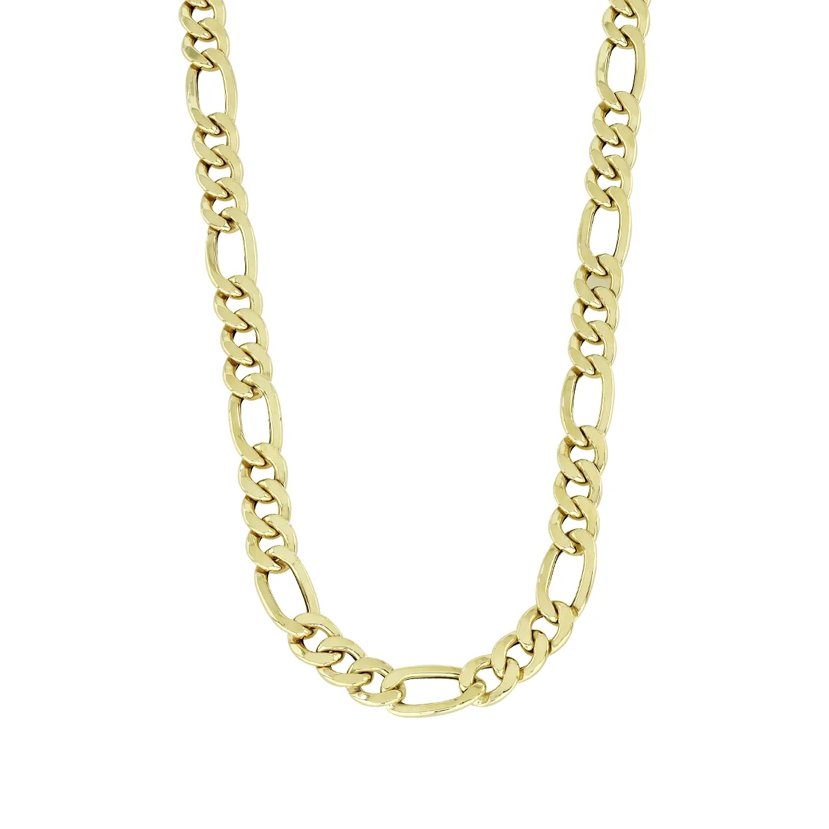 Cadena en oro amarillo de 18 Kilates, Figaro 1-3, 50 cm. de largo, 8 mm. de ancho