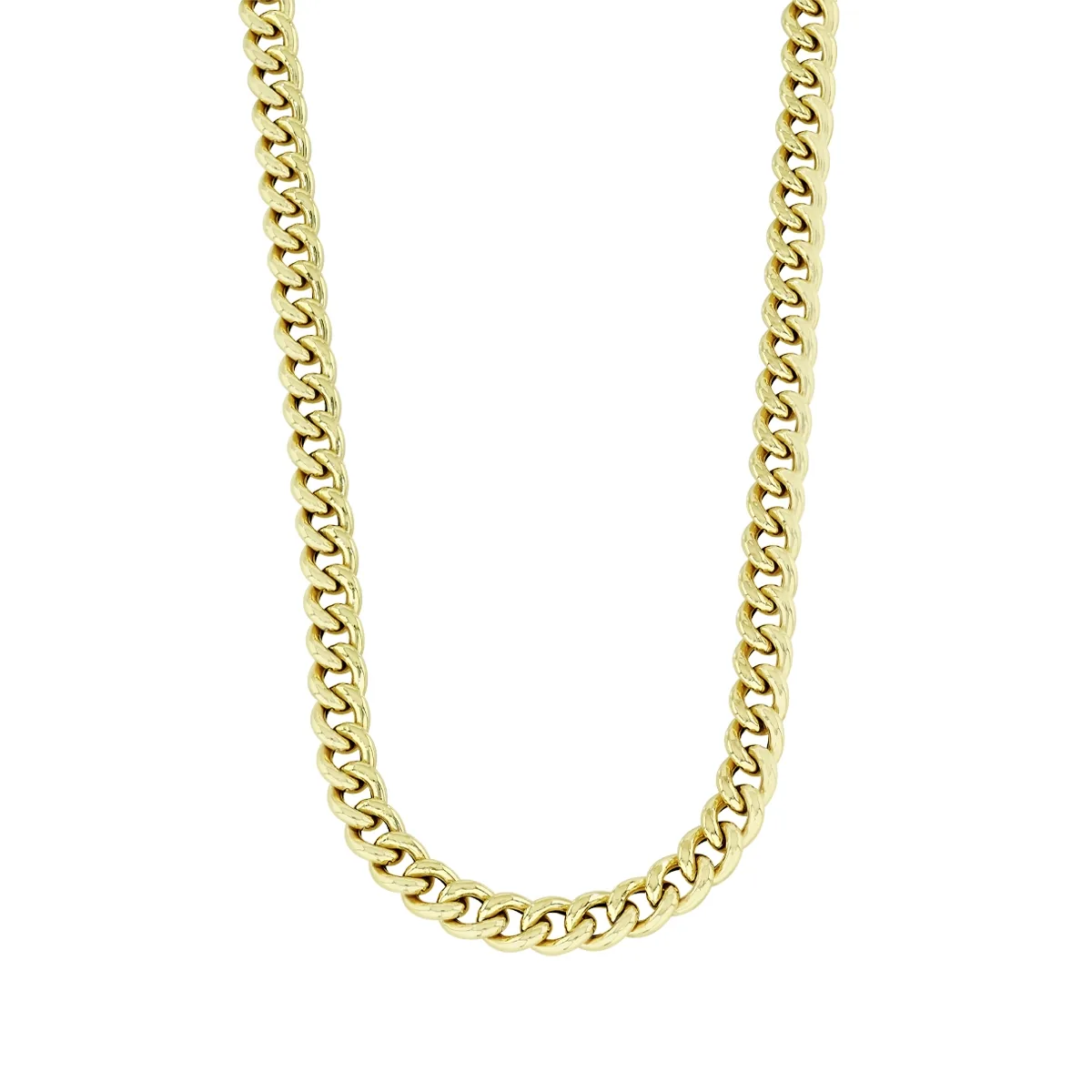 Cadena en oro amarillo de 18 Kilates, Grumette, 60 cm. de largo, 7.50 mm. de ancho