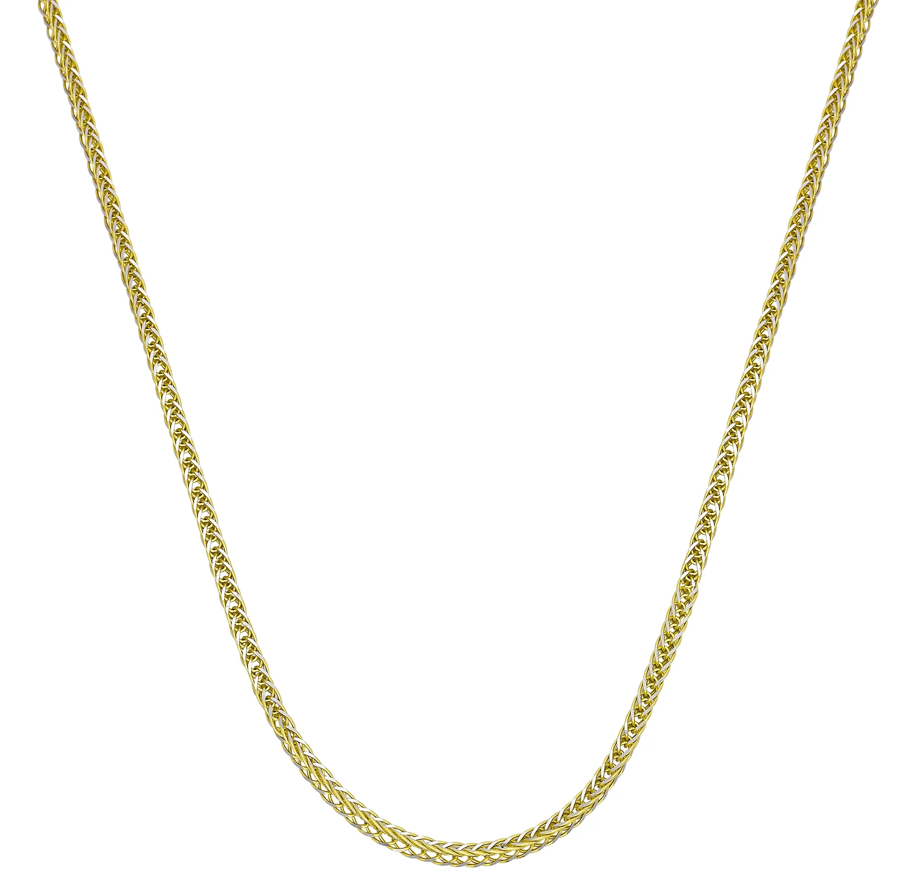 Cadena en oro amarillo de 18 Kilates, Espiga, 40 cm. de largo, 1 mm. de ancho