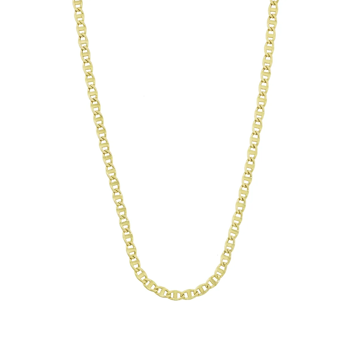 Cadena en oro amarillo de 18 Kilates, Ancla, 50 cm. de largo, 3.50 mm. de ancho