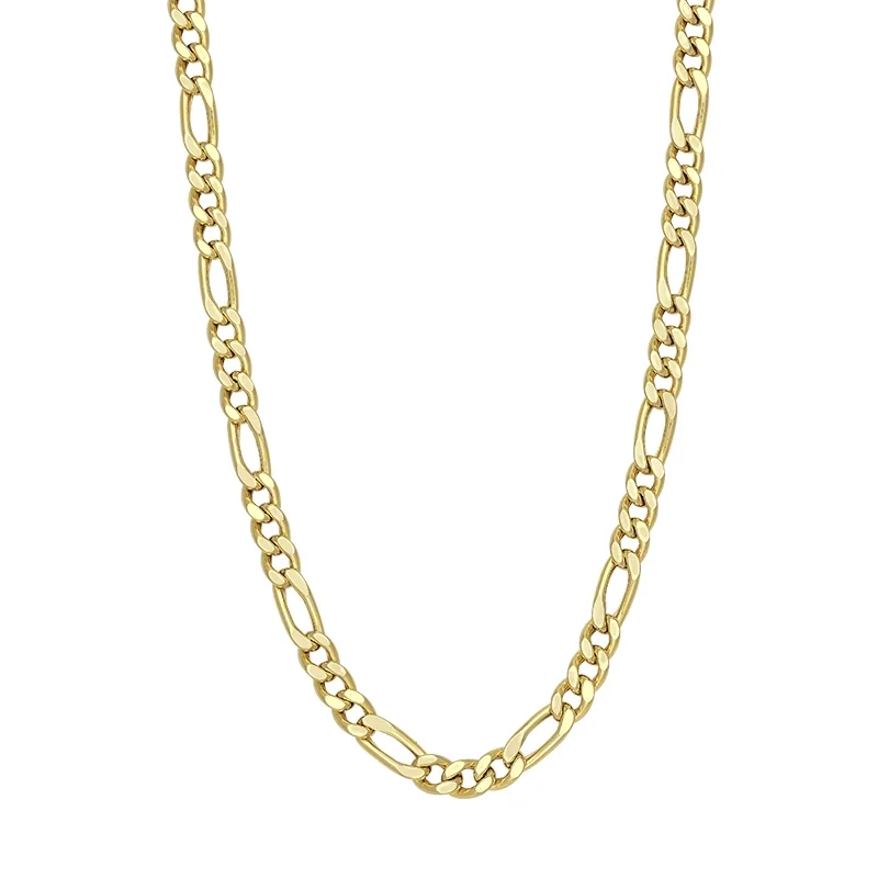 Cadena en oro amarillo de 18 Kilates, Figaro 1-3, 60 cm. de largo, 3.50 mm. de ancho