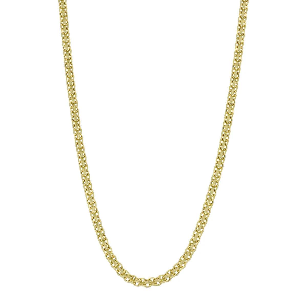Cadena en oro amarillo de 18 Kilates satinado, 50 cm. de largo, 2 mm. de ancho