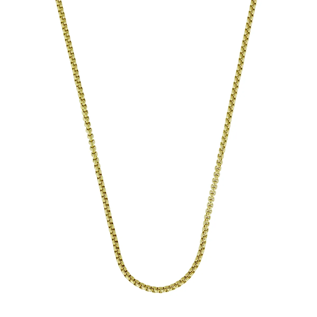 Cadena en oro amarillo de 18 Kilates, Rolo, 45 cm. de largo, 1.50 mm. de ancho