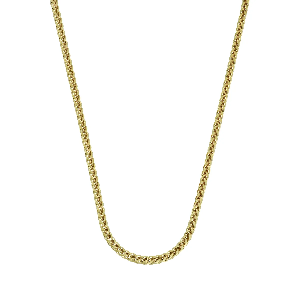 Cadena en oro amarillo de 18 Kilates, Espiga, 50 cm. de largo, 3 mm. de ancho