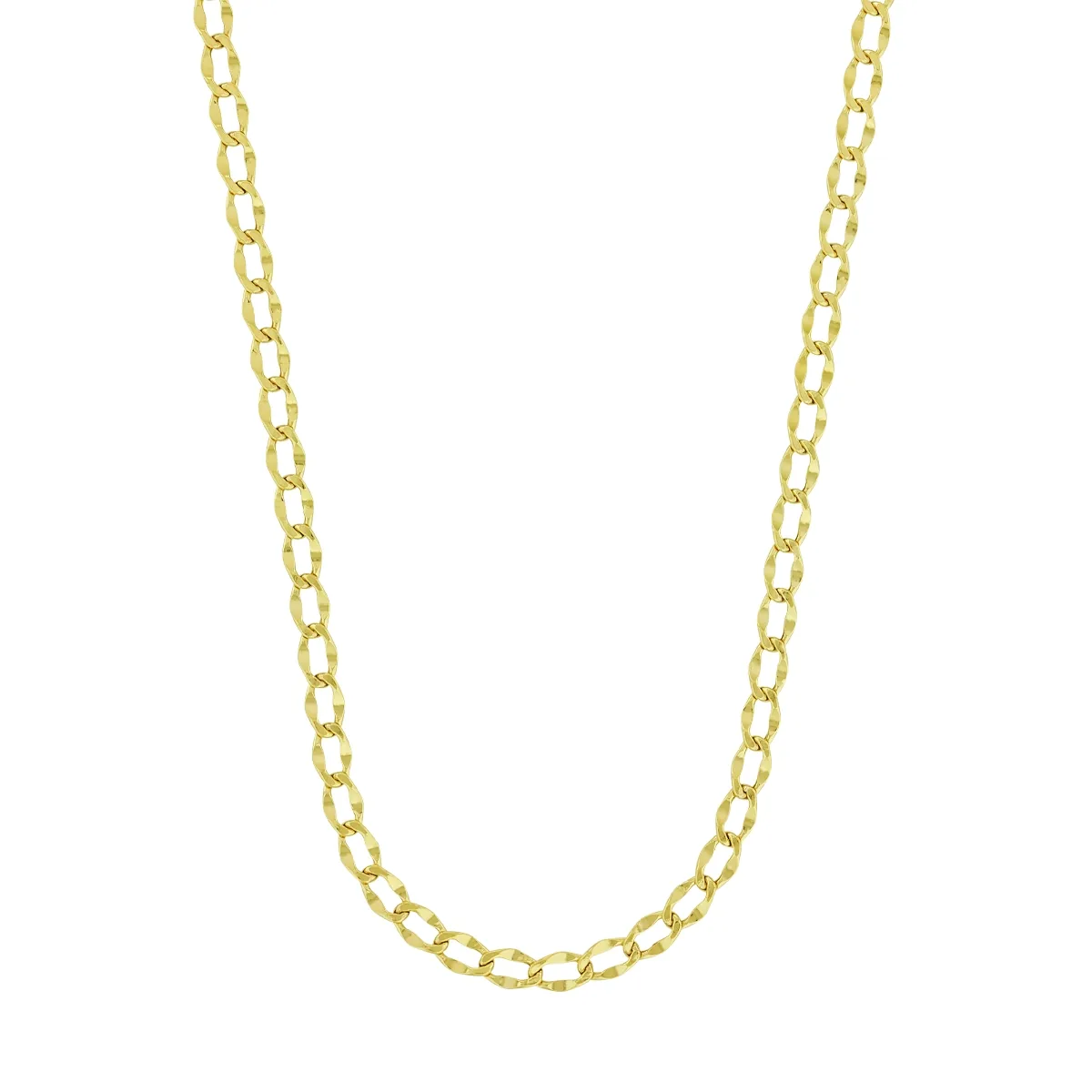 Cadena en oro amarillo de 18 Kilates con visos, Grumette, 50 cm. de largo, 3.50 mm. de ancho