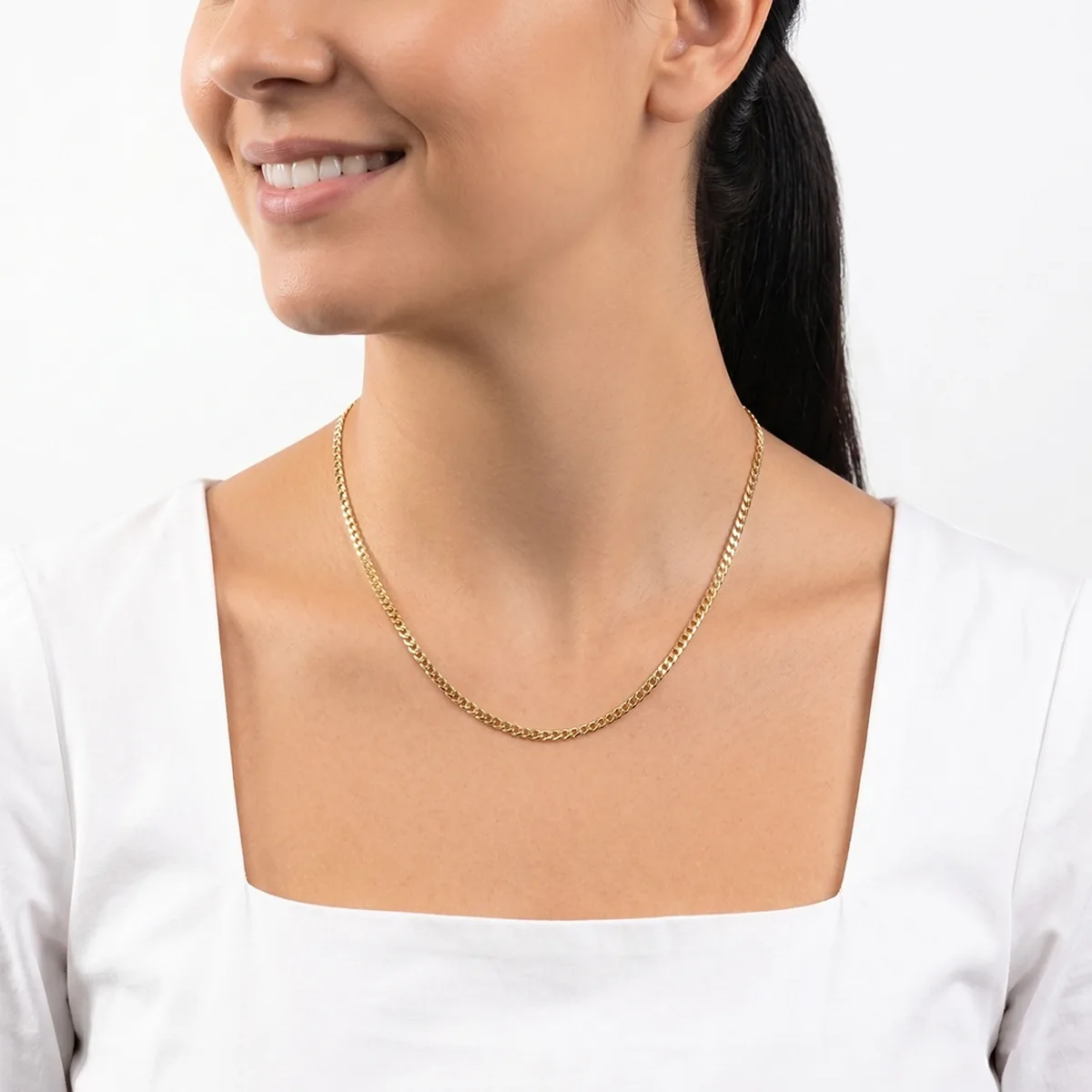 Cadena en oro amarillo de 18 Kilates, Grumette, 45 cm. de largo, 3 mm. de ancho
