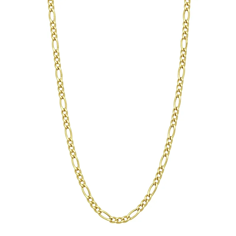 Cadena en oro amarillo de 18 Kilates, Figaro 1-3, 50 cm. de largo, 2 mm. de ancho