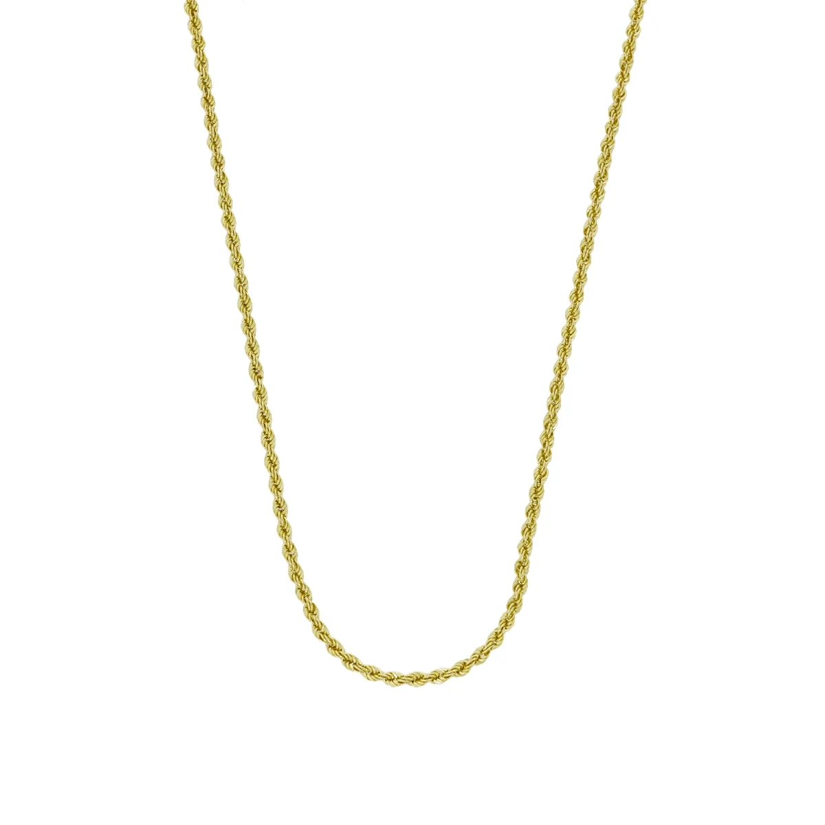 Cadena en oro amarillo de 18 Kilates, Cordon, 50 cm. de largo, 2 mm. de ancho