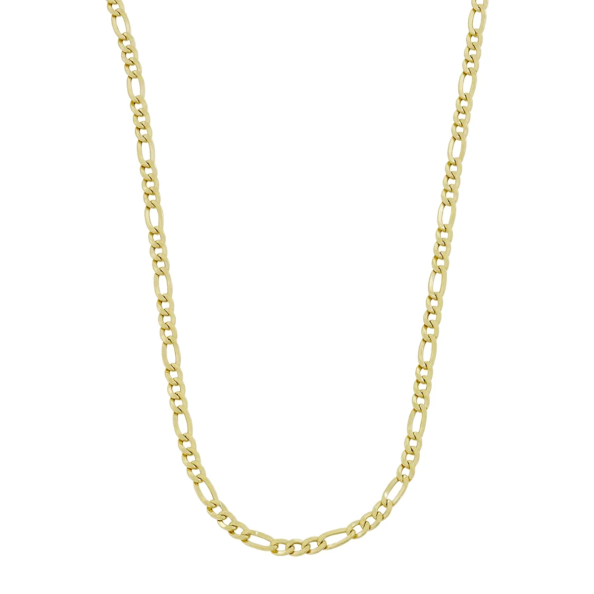 Cadena en oro amarillo de 18 Kilates, Figaro 1-3, 50 cm. de largo, 2 mm. de ancho