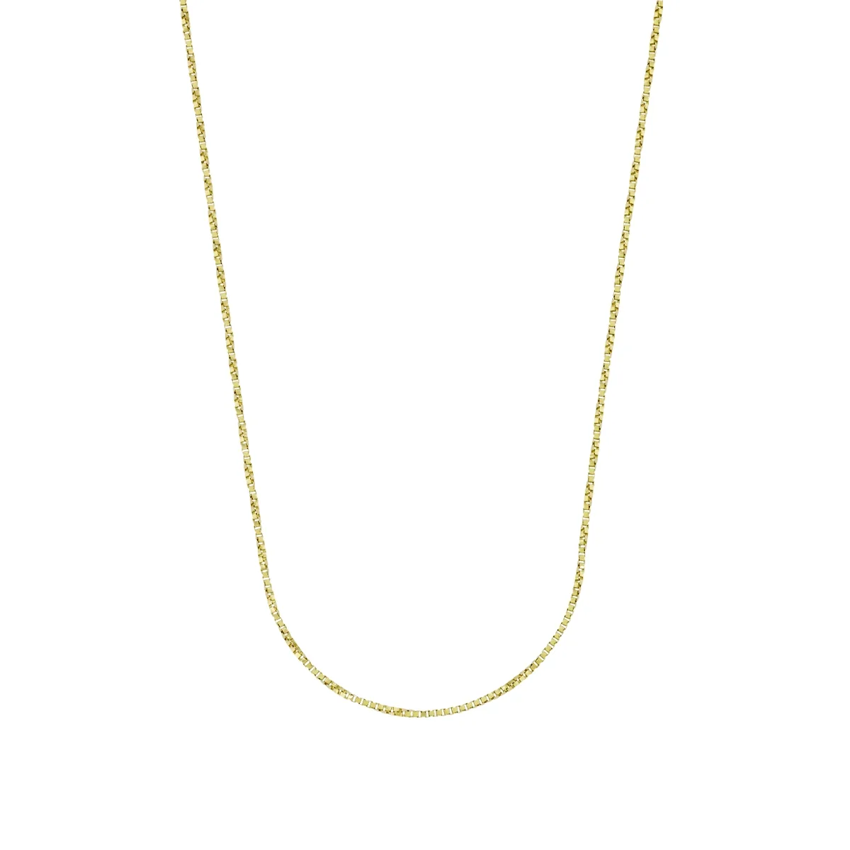 Cadena en oro amarillo de 18 Kilates con visos, Veneciana, 50 cm. de largo, 0.50 mm. de ancho