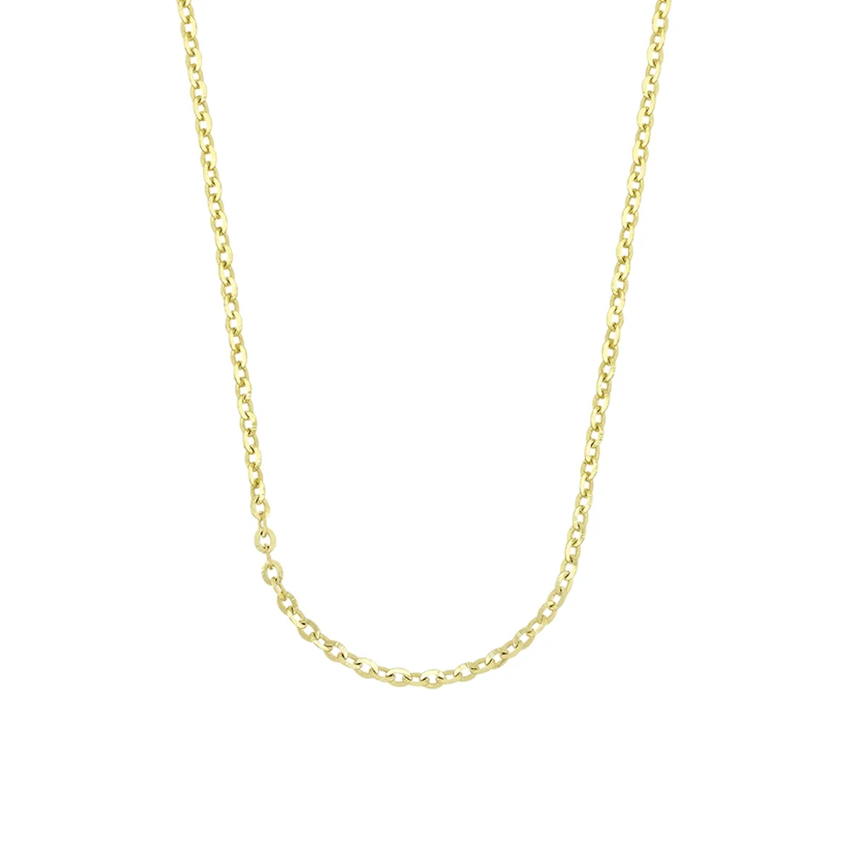 Cadena en oro amarillo de 18 Kilates, Rolo, 45 cm. de largo, 1 mm. de ancho