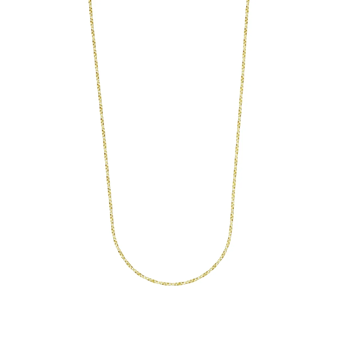Cadena en oro amarillo de 18 Kilates con visos, Veneciana, 40 cm. de largo, 0.70 mm. de ancho