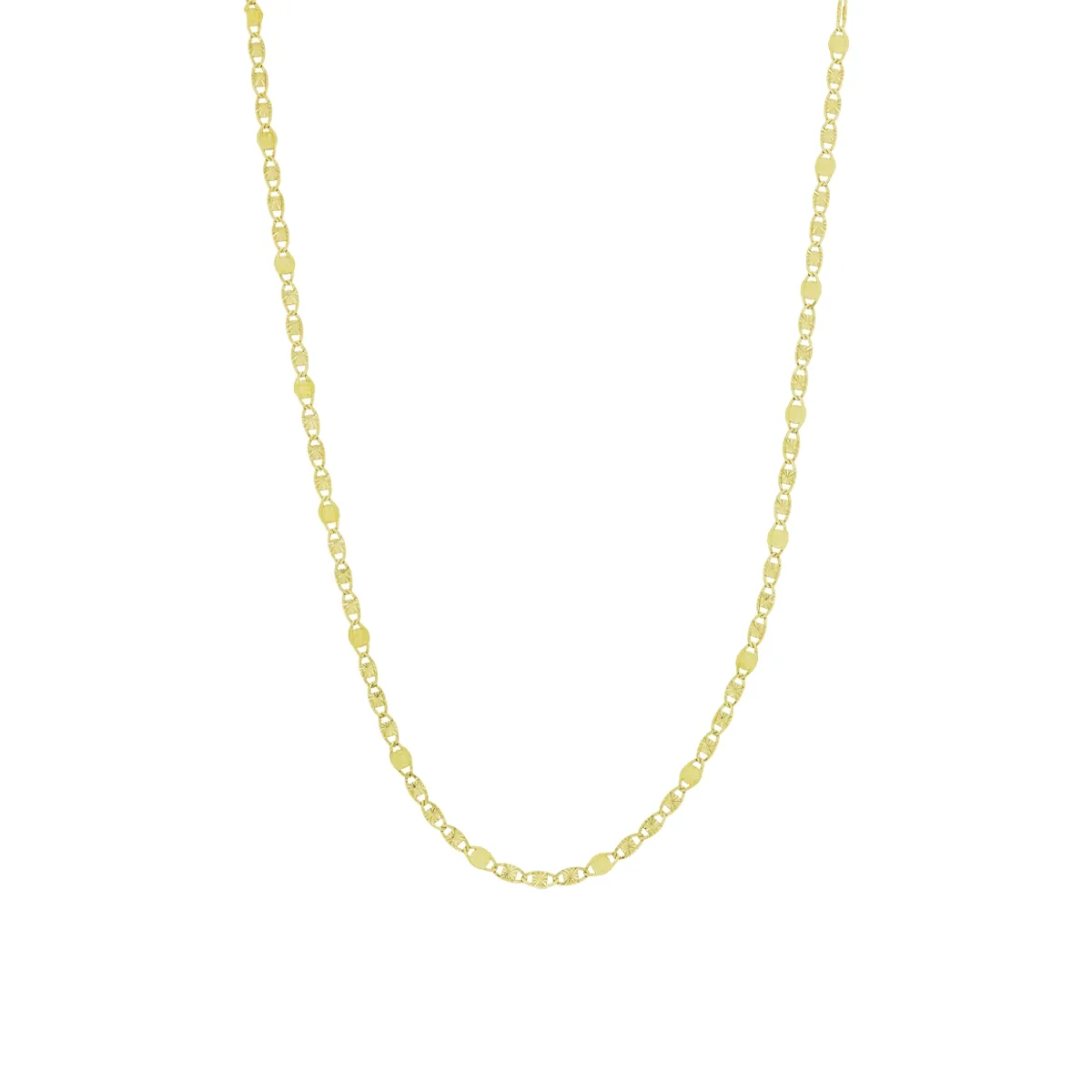 Cadena en oro amarillo de 18 Kilates con visos, Battuta, 40 cm. de largo, 2 mm. de ancho