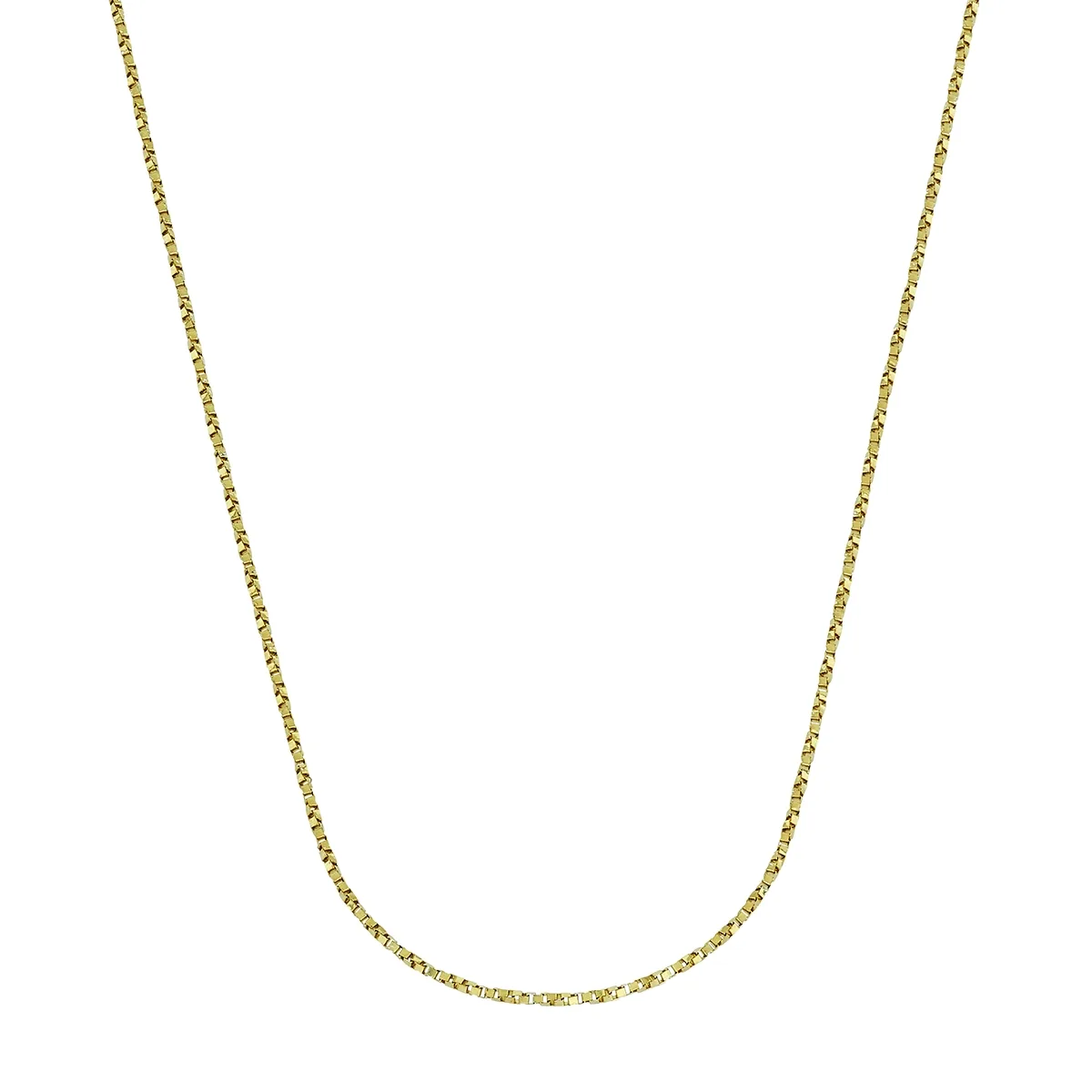 Cadena en oro amarillo de 18 Kilates con visos, Veneciana, 45 cm. de largo, 0.50 mm. de ancho