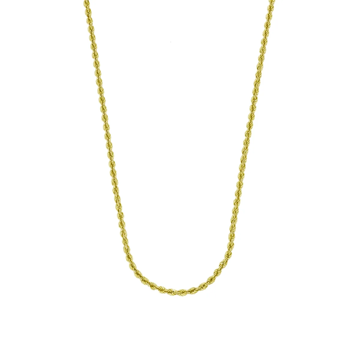 Cadena en oro amarillo de 18 Kilates, Cordon, 45 cm. de largo, 2 mm. de ancho