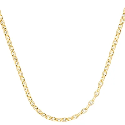 Cadena en oro amarillo de 18 Kilates, Ancla, 60 cm. de largo, 3 mm. de ancho