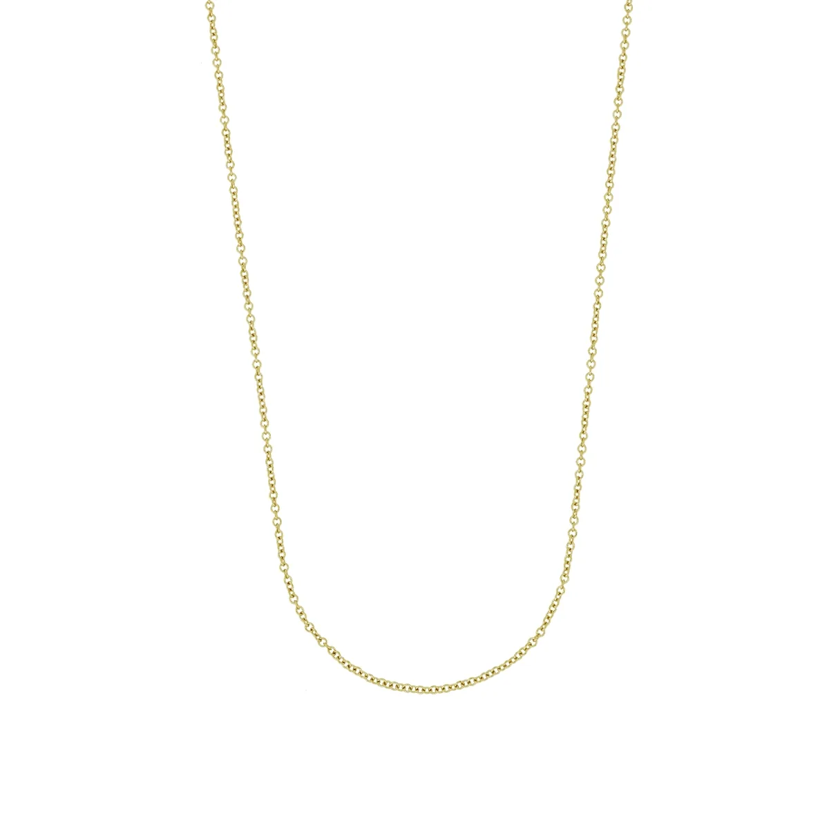 Cadena en oro amarillo de 18 Kilates, Rolo, 40 cm. de largo, 0.50 mm. de ancho
