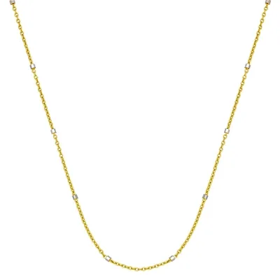 Cadena en oro amarillo de 18 Kilates con visos, 45 cm. de largo, 0.50 mm. de ancho