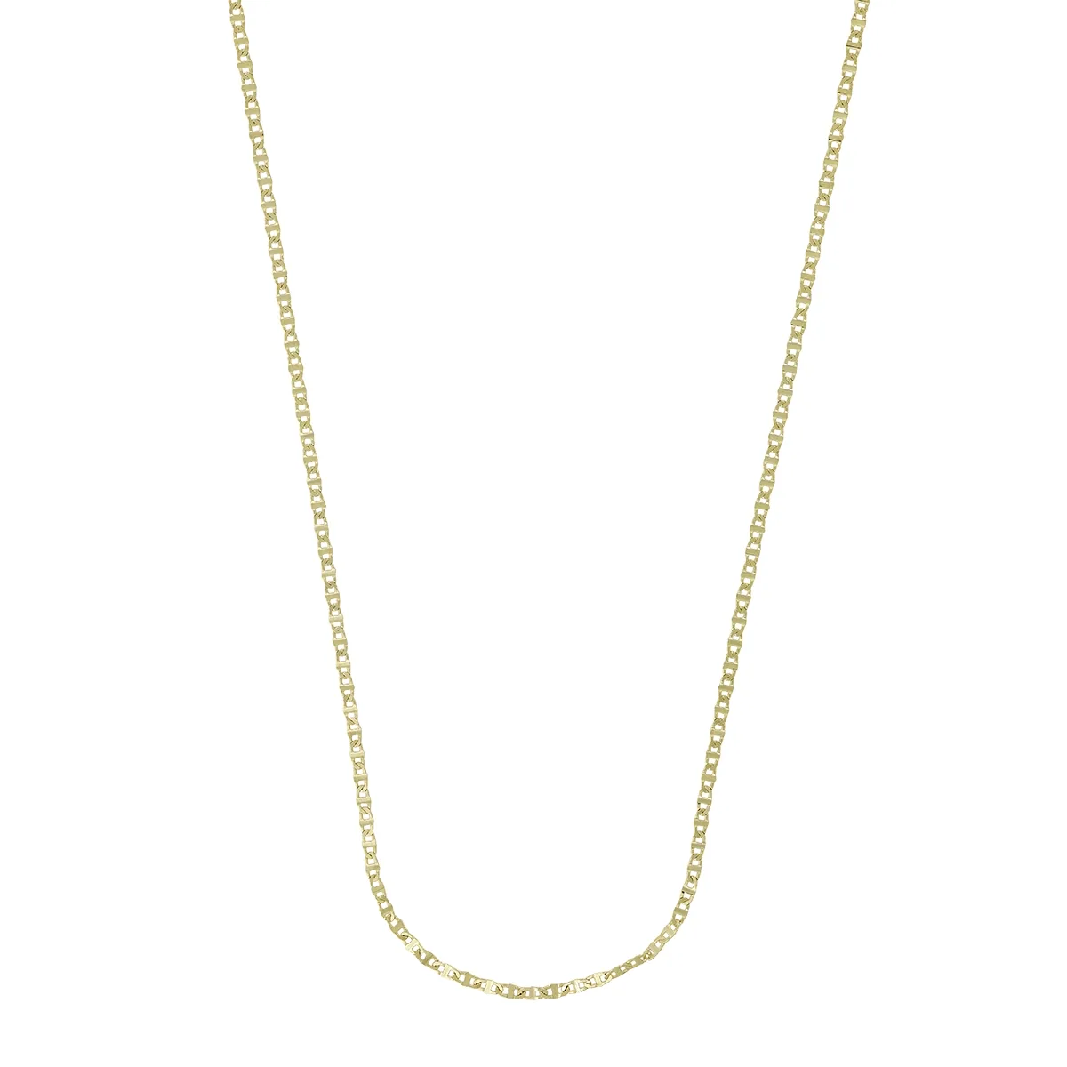 Cadena en oro amarillo de 18 Kilates con visos, Ancla, 45 cm. de largo, 1.30 mm. de ancho