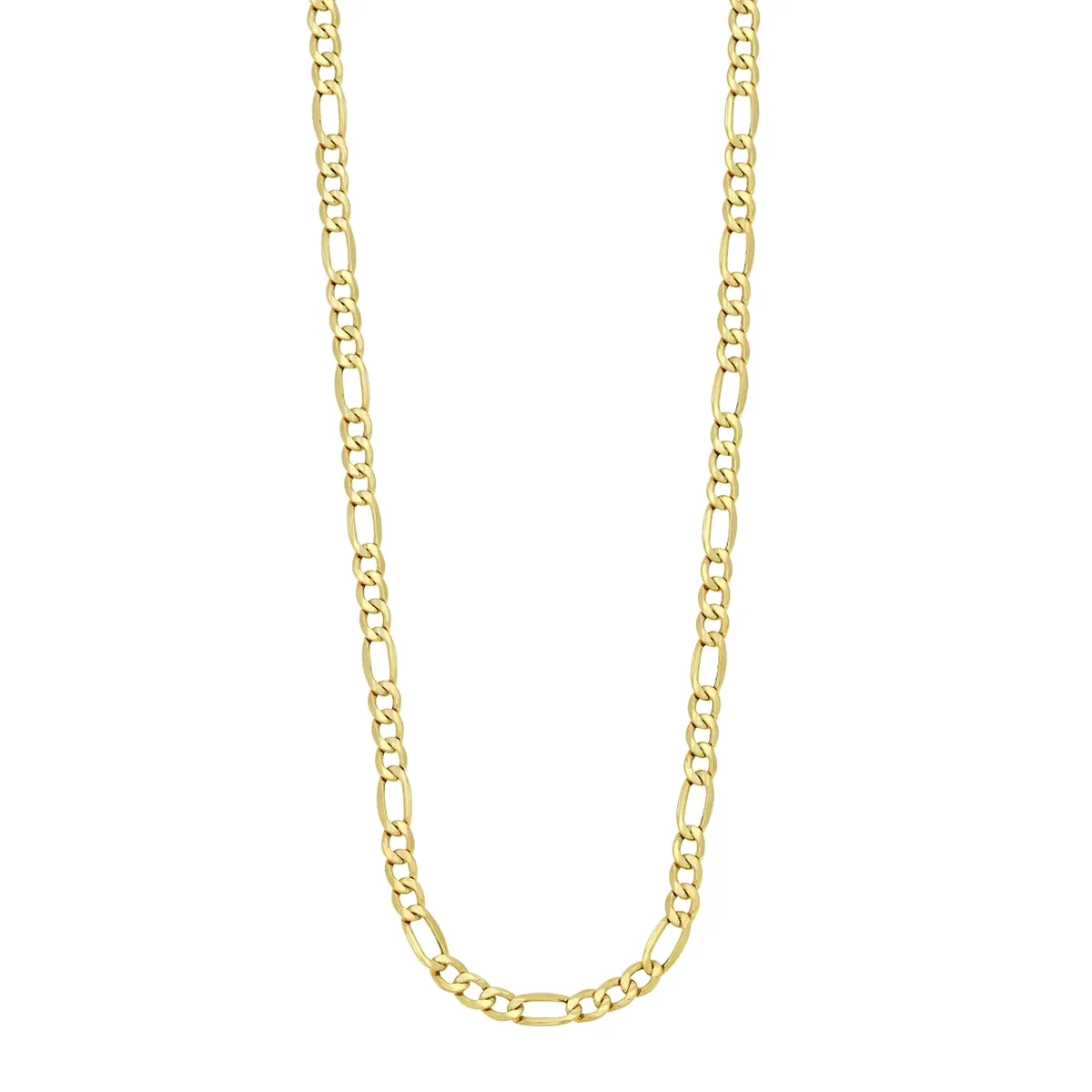 Cadena en oro amarillo de 18 Kilates, Figaro 1-3, 60 cm. de largo, 3 mm. de ancho