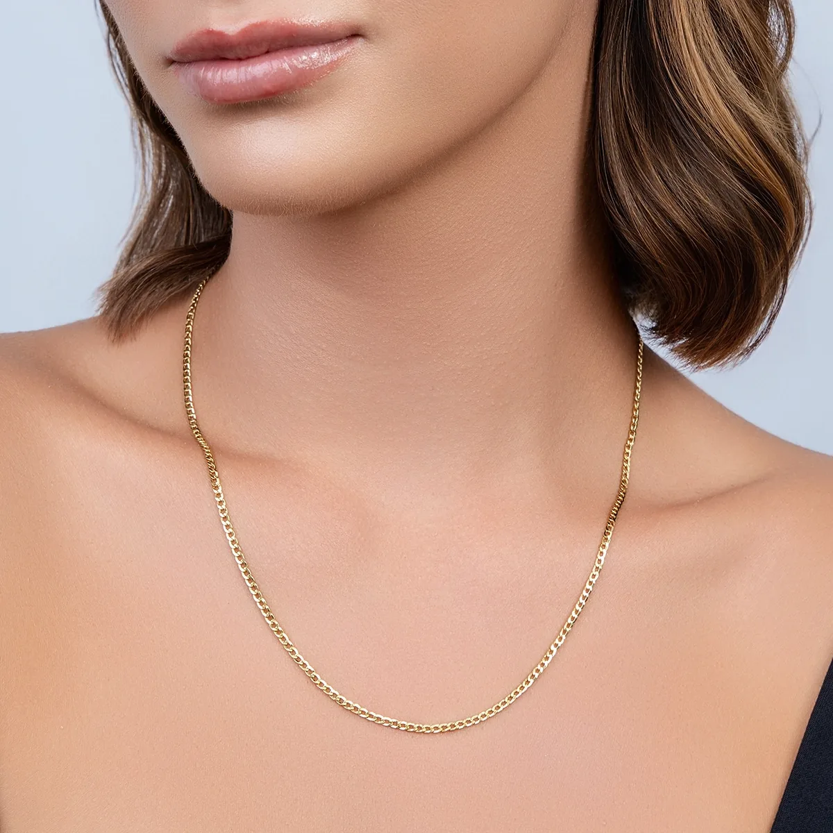 Cadena en oro amarillo de 18 Kilates, Grumette, 50 cm. de largo, 2.30 mm. de ancho