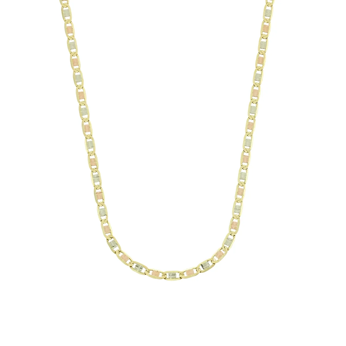 Cadena en oro amarillo de 18 Kilates con visos, Ancla, 50 cm. de largo, 2 mm. de ancho