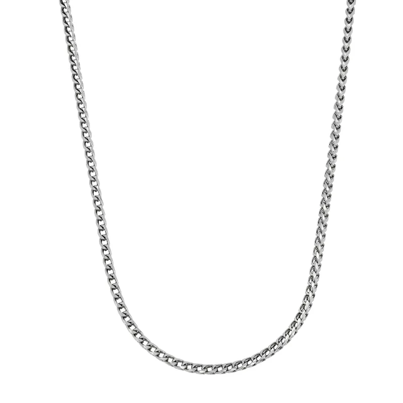 Cadena en oro blanco de 18 Kilates, Franco, 50 cm. de largo, 1 mm. de ancho