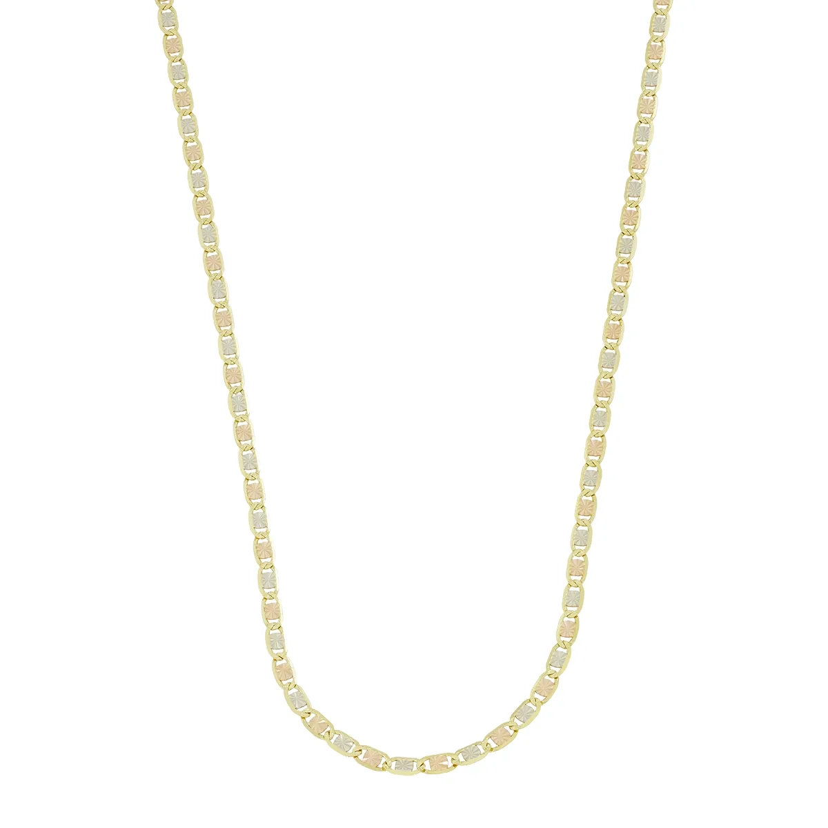 Cadena en oro amarillo de 18 Kilates con visos, Ancla, 45 cm. de largo, 2 mm. de ancho