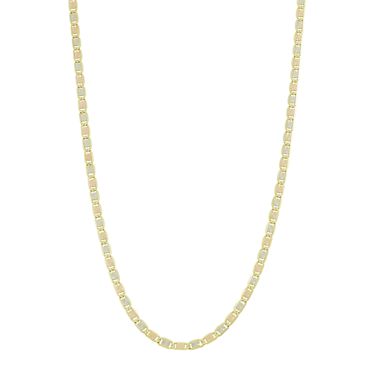 Cadena en oro amarillo de 18 Kilates con visos, Ancla, 50 cm. de largo, 2 mm. de ancho
