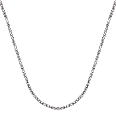 Cadena en plata Ley 925, Rolo, 45 cm. de largo, 1.50 mm. de ancho