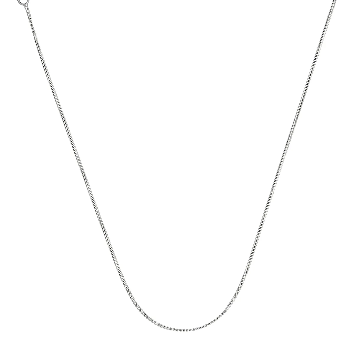 Cadena en plata Ley 925, Grumette, 45 cm. de largo, 1.40 mm. de ancho