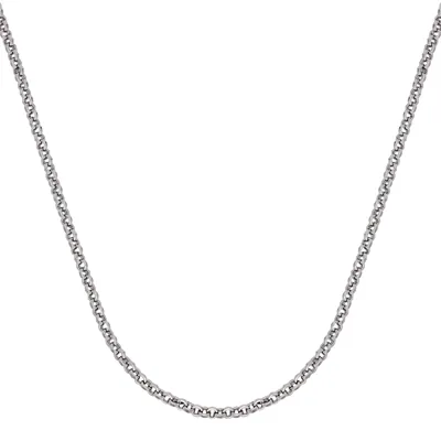 Cadena en plata Ley 925, Rolo, 50 cm. de largo, 2 mm. de ancho