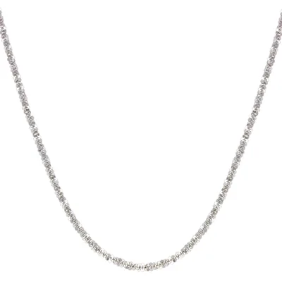 Cadena en plata Ley 925, Criss-cross, 50 cm. de largo, 1.50 mm. de ancho