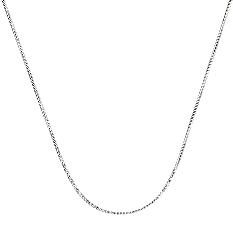 Cadena en plata Ley 925, Grumette, 45 cm. de largo, 2 mm. de ancho