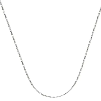 Cadena en plata Ley 925, Grumette, 50 cm. de largo, 2 mm. de ancho