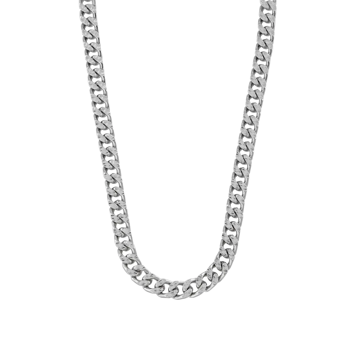 Cadena en plata Ley 925 con visos, Grumette, 50 cm. de largo, 5.50 mm. de ancho