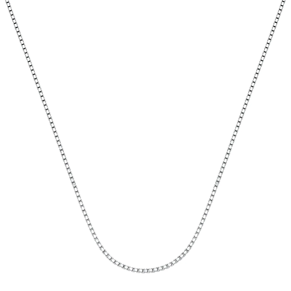 Cadena en plata Ley 925, Veneciana, 45 cm. de largo, 1 mm. de ancho