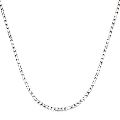 Cadena en plata Ley 925, Veneciana, 42 cm. de largo, 1 mm. de ancho
