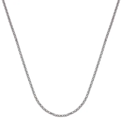 Cadena en plata Ley 925, Rolo, 45 cm. de largo, 2 mm. de ancho