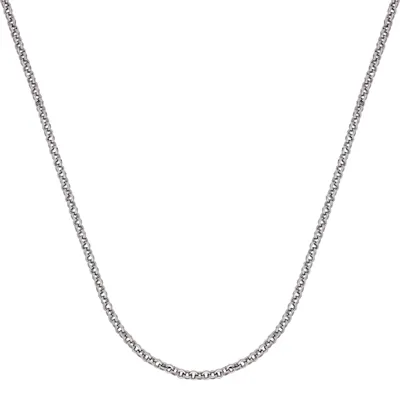 Cadena en plata Ley 925, Rolo, 50 cm. de largo, 1.50 mm. de ancho