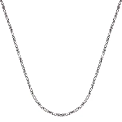 Cadena en plata Ley 925, Rolo, 40 cm. de largo, 1.50 mm. de ancho