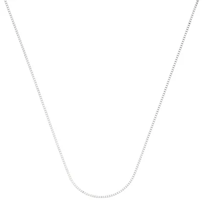 Cadena en plata Ley 925, Veneciana, 50 cm. de largo, 1 mm. de ancho