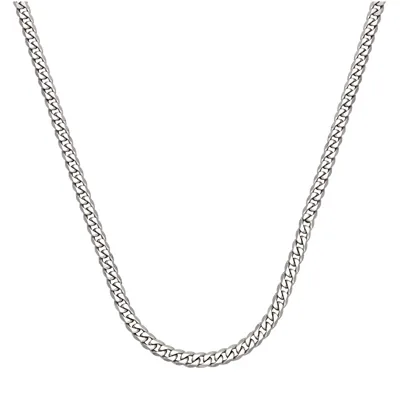 Cadena en plata Ley 925, Grumette, 50 cm. de largo, 1.40 mm. de ancho
