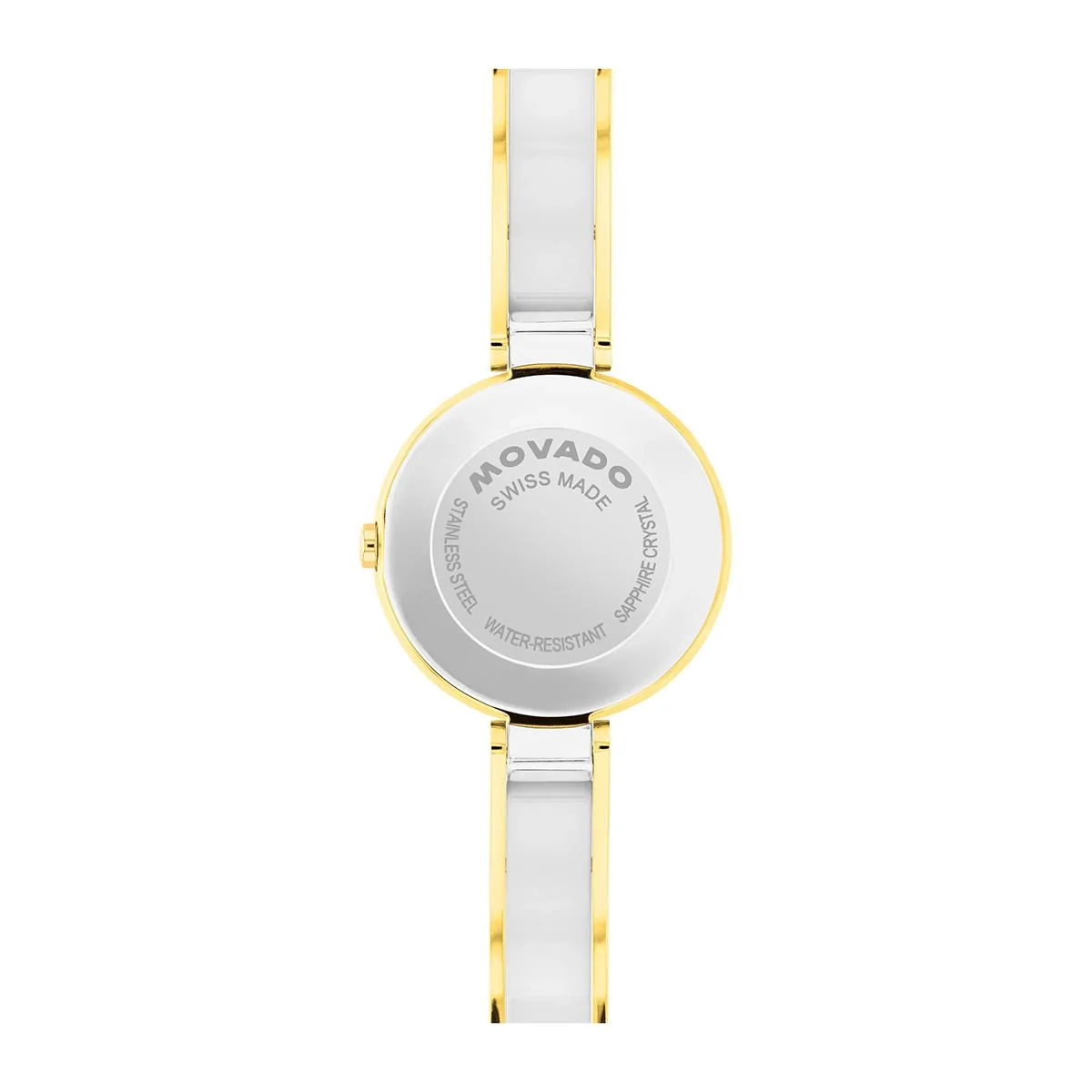 Reloj Movado análogo, para Dama, tablero redondo colores plateado y dorado, estilo sin números, pulso acero colores plateado y dorado